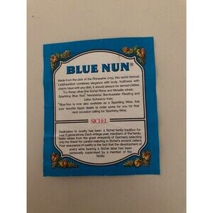 Blue Nun Wine Label Vintage Excellent Condition